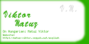 viktor matuz business card